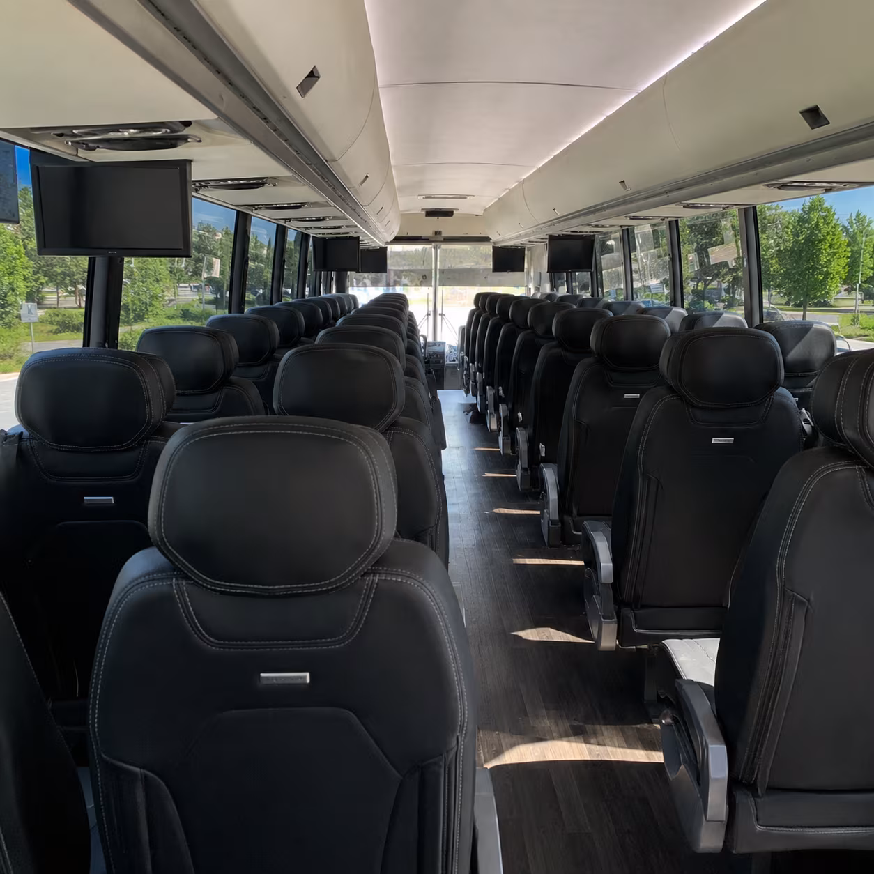 aiken charter bus rental interior