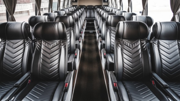 54 passenger charter bus inside athens