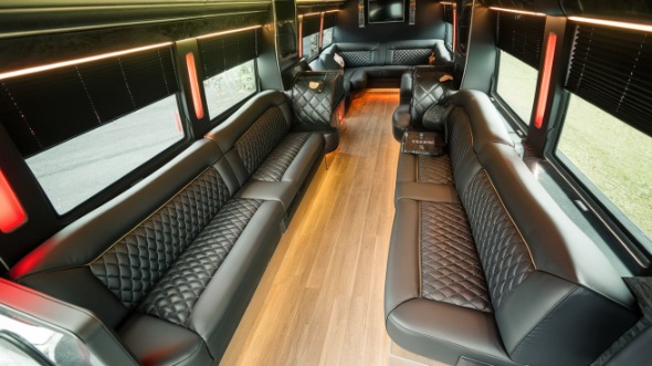 columbia party bus rental interior