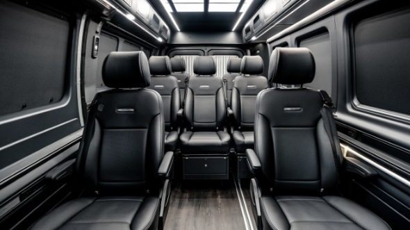 columbia sprinter van with driver interior