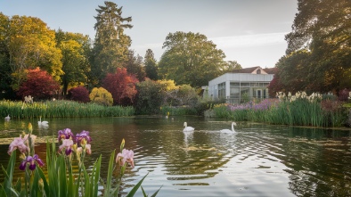 swan lake iris gardens